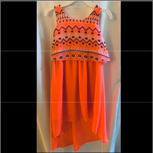 Beautiful bright orange southwest-style dress!